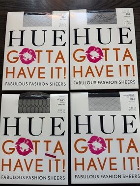 HUE Black assorted  Gotta Have It! Fashion Sheers size 2 new